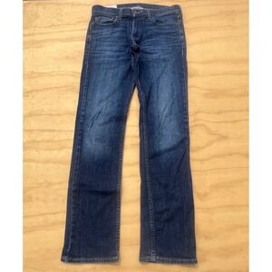 Hollister Slim Straight Jeans Mens 32x34 Dark Wash Denim Blue Pants